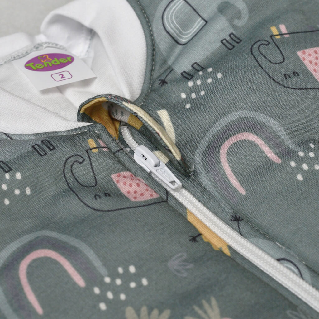 Tender Παιδικός Υπνόσακος Με Πόδια Elephants Λαδί