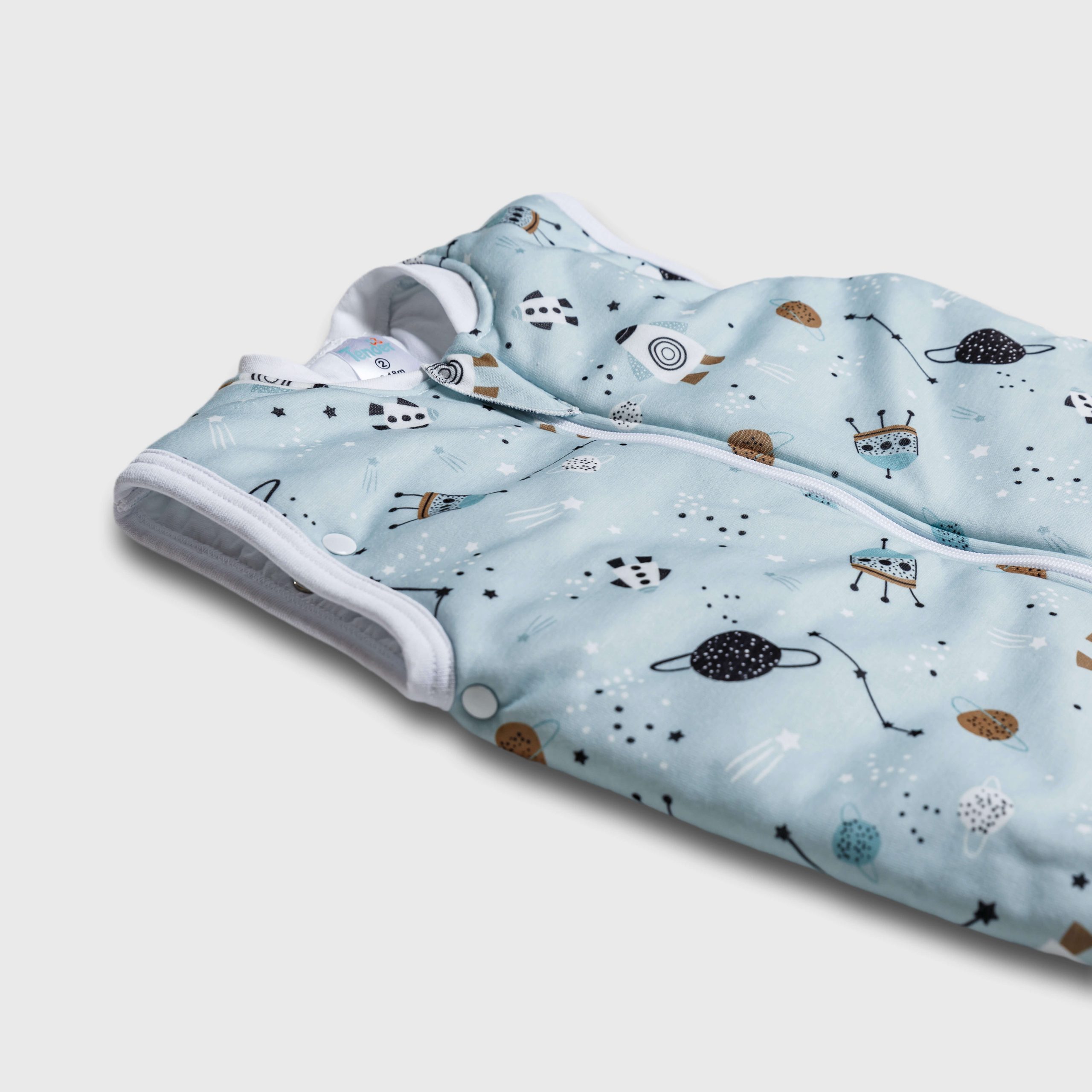 Tender Παιδικός Υπνόσακος Classic 2.5 Tog Με Πόδια Και Αποσπόμενα Μανίκια Space Μέντα 2556-1