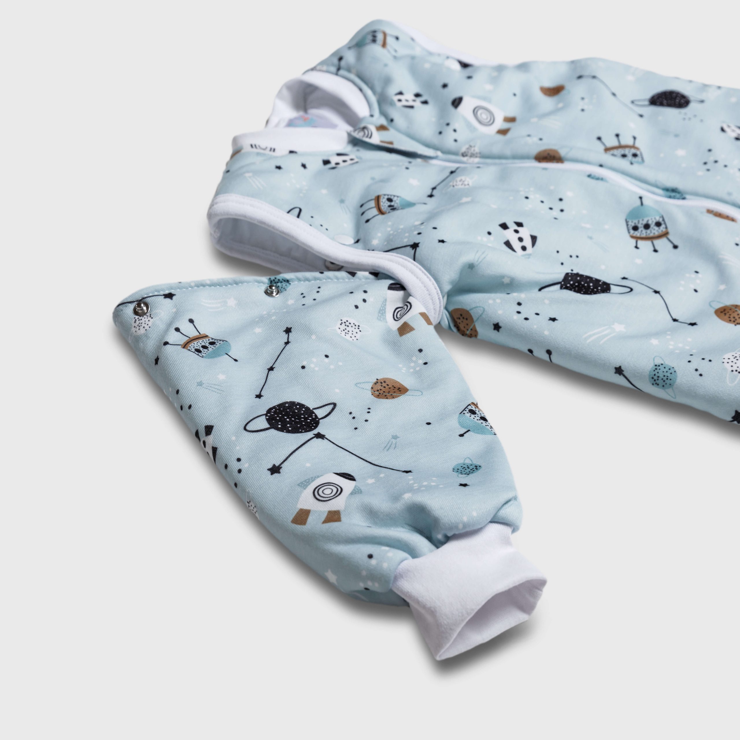 Tender Παιδικός Υπνόσακος Classic 2.5 Tog Με Πόδια Και Αποσπόμενα Μανίκια Space Μέντα 2556-1