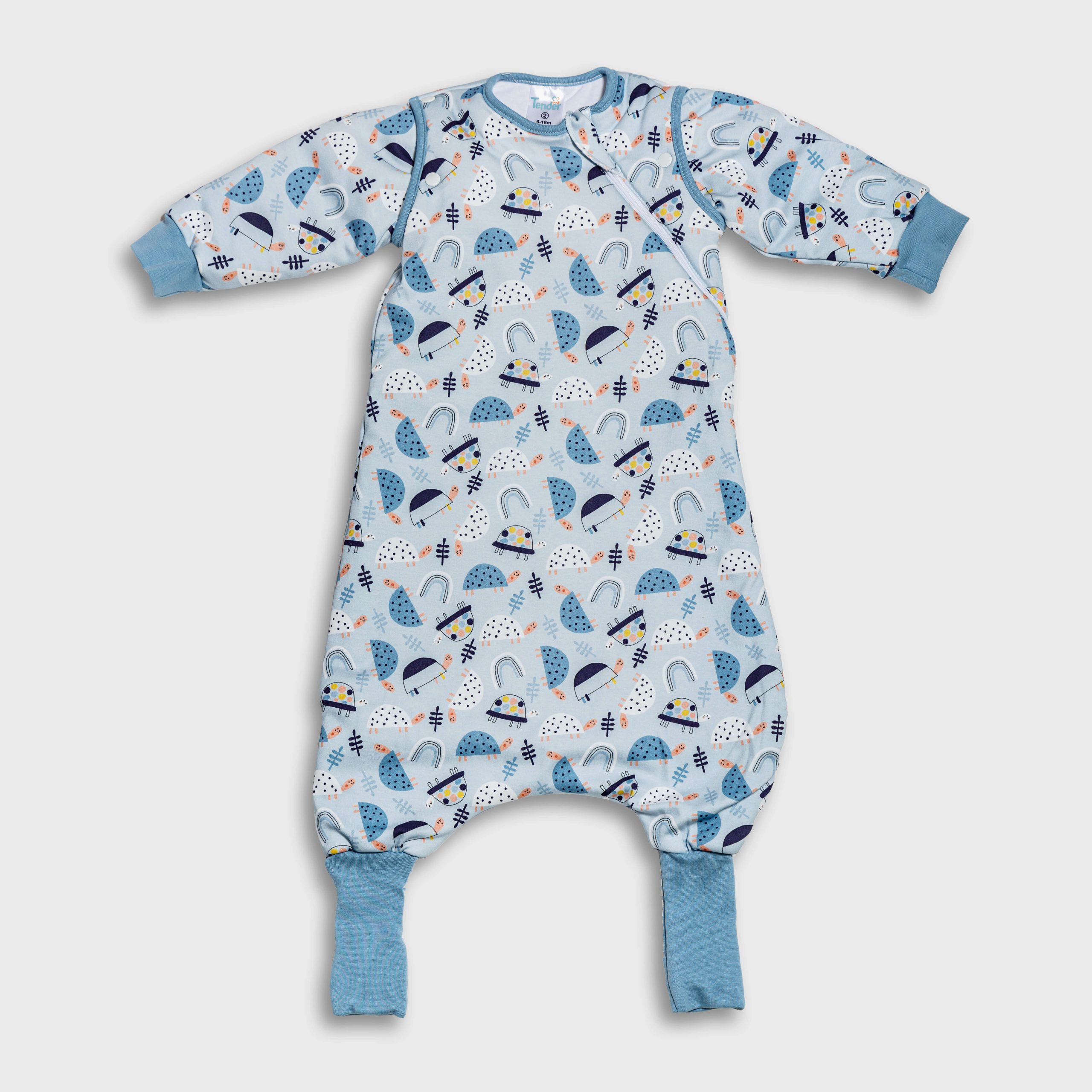 Tender Flex Organic - Υπνόσακος με πόδια Eco Turtle 2.5 Tog - Σιέλ