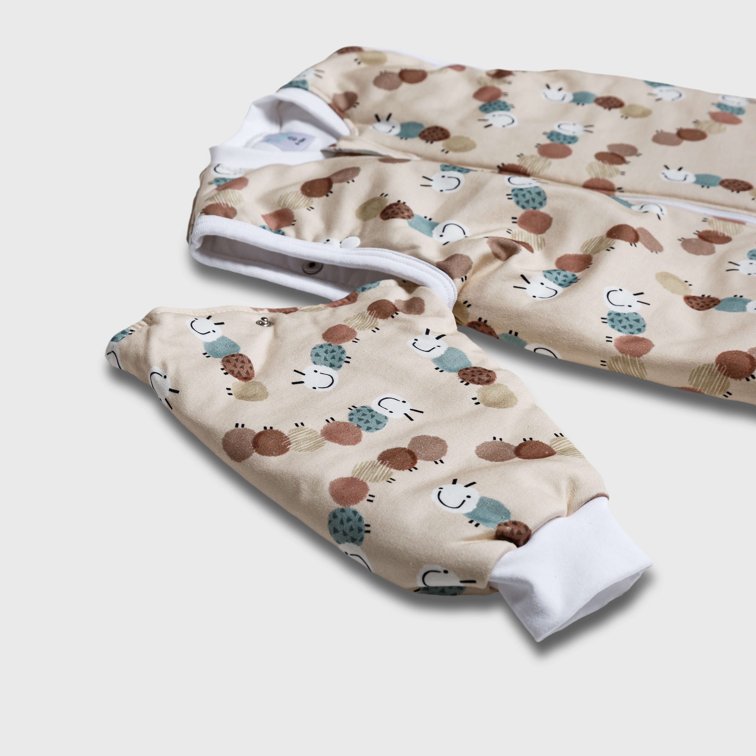 Tender Παιδικός Υπνόσακος Classic 2.5 Tog Με Πόδια Και Αποσπόμενα Μανίκια Caterpillar Μπεζ 2710-1