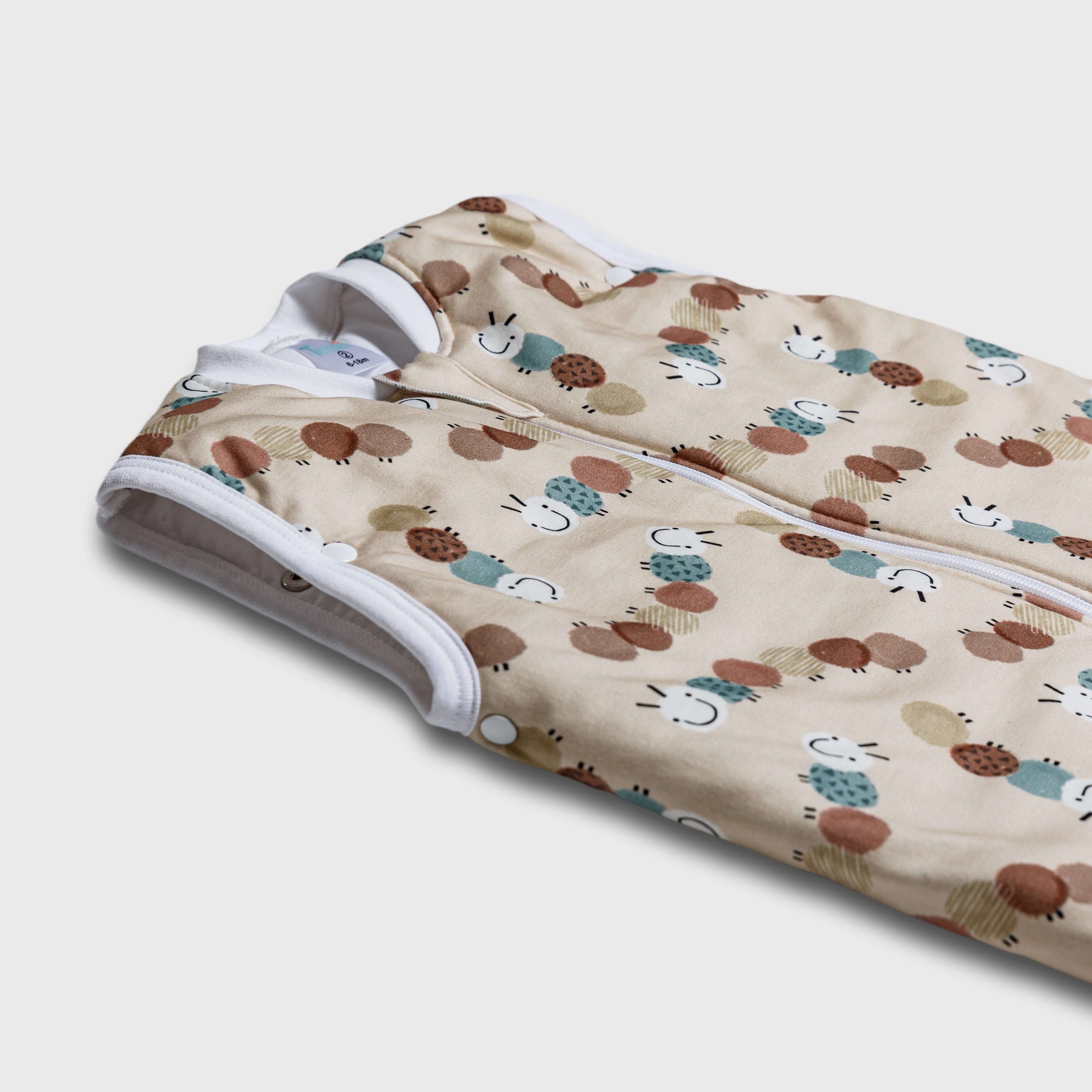 Tender Παιδικός Υπνόσακος Classic 2.5 Tog Με Πόδια Και Αποσπόμενα Μανίκια Caterpillar Μπεζ 2710-1