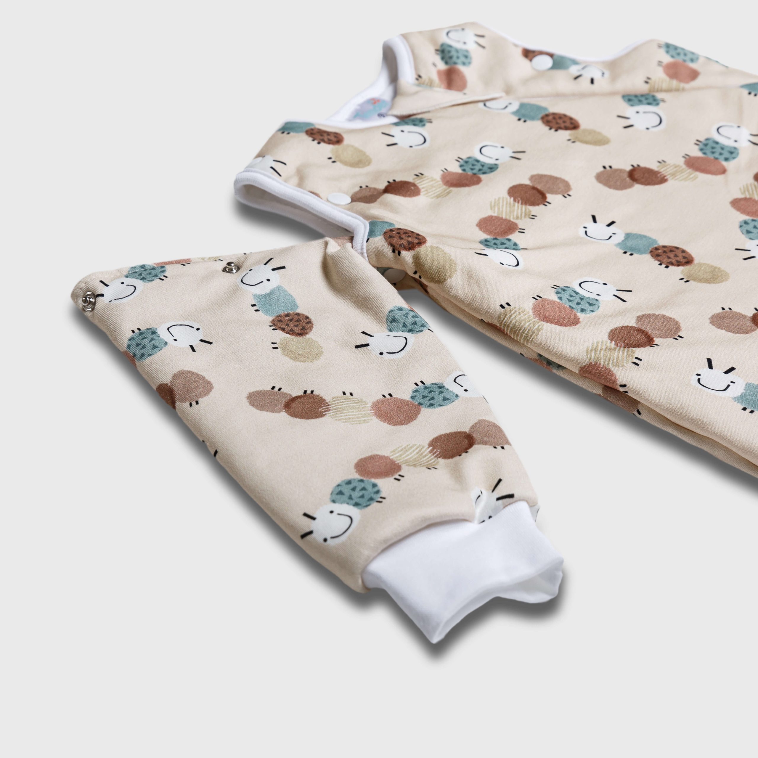 Tender Βρεφικός Υπνόσακος Marble 2.5 Tog Με Αποσπόμενα Μανίκια Caterpillar Μπεζ 2714-1