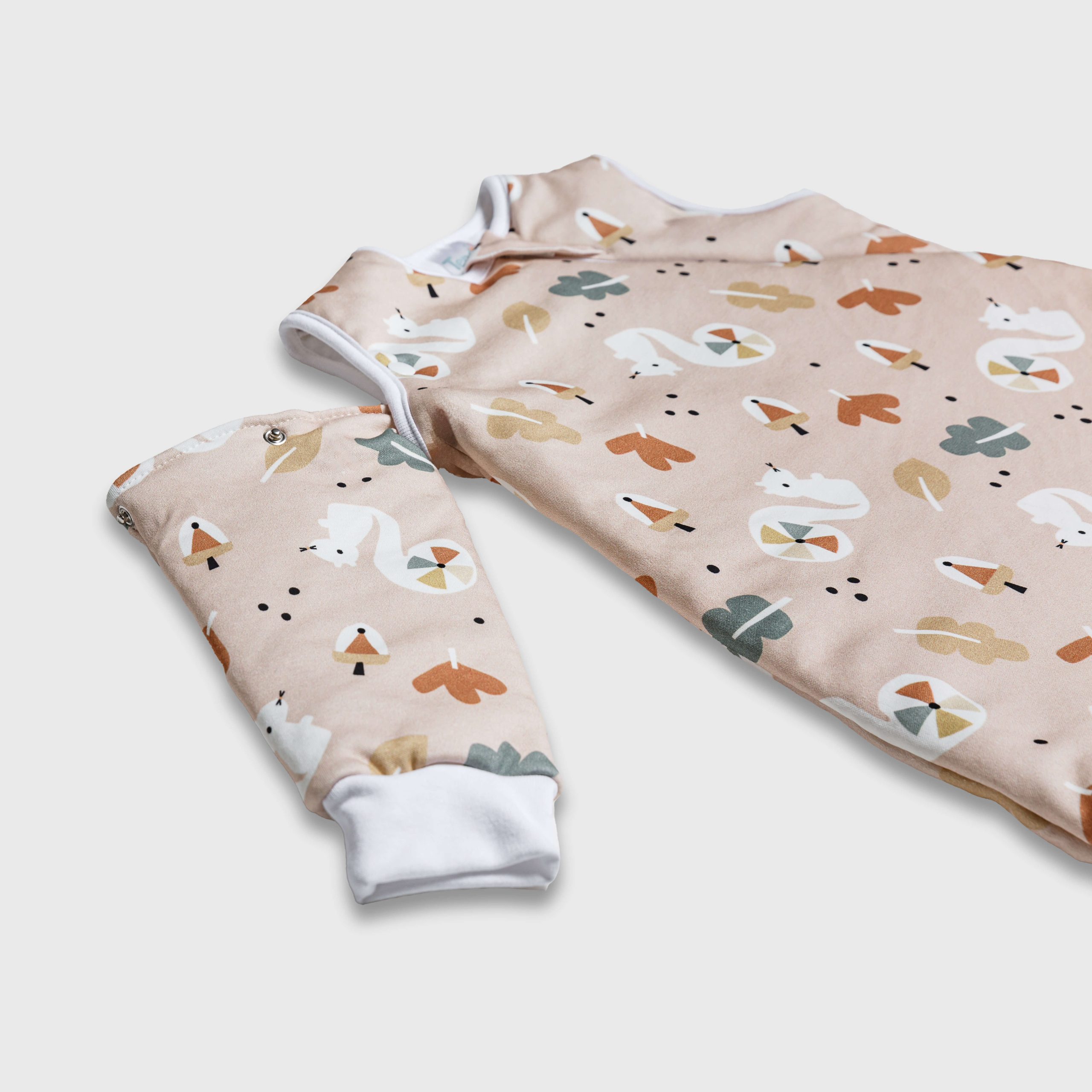 Tender Βρεφικός Υπνόσακος Marble 2.5 Tog Με Αποσπόμενα Μανίκια Squirrel Nude 2716-2