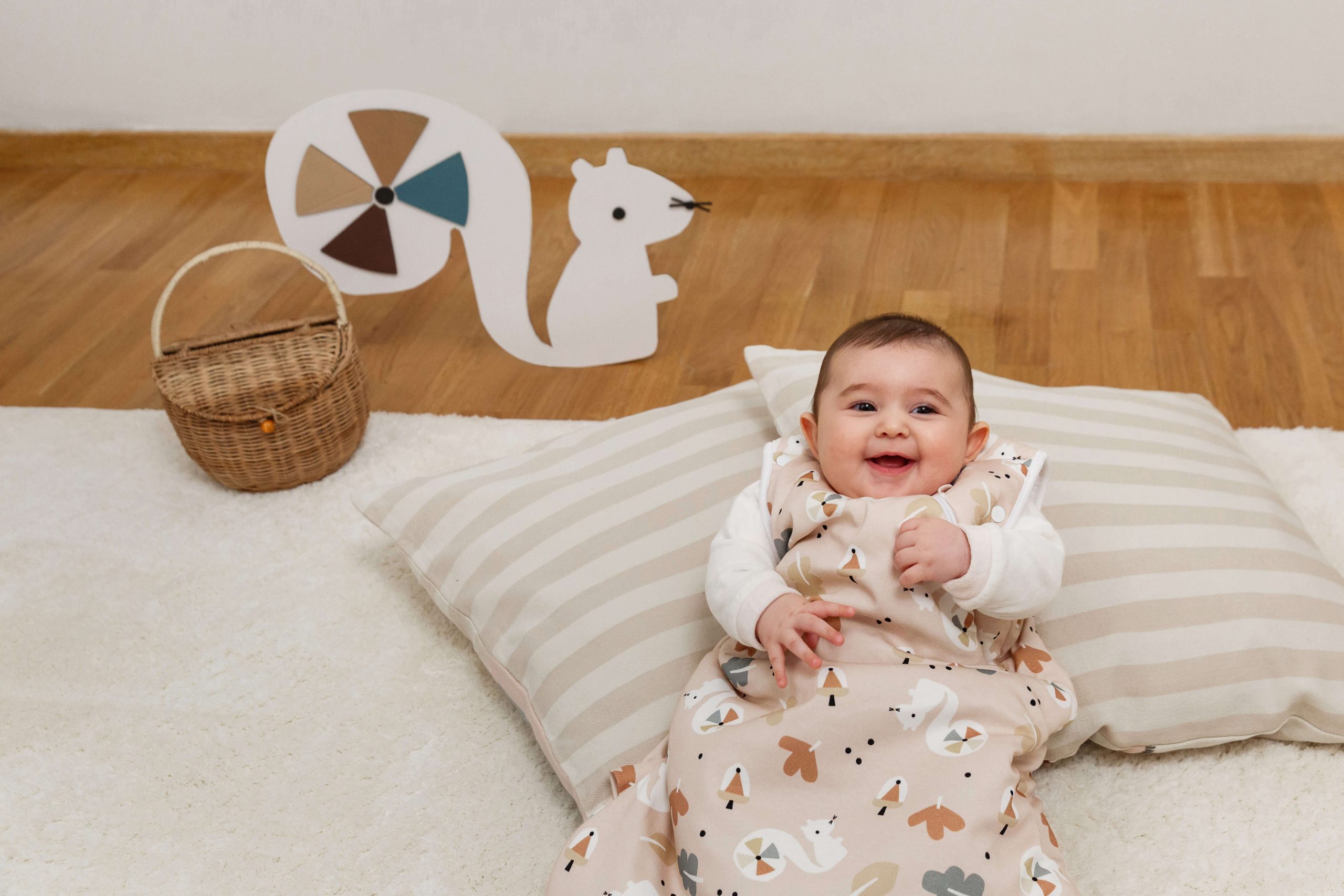 Tender Βρεφικός Υπνόσακος Marble 2.5 Tog Με Αποσπόμενα Μανίκια Squirrel Nude 2716-2