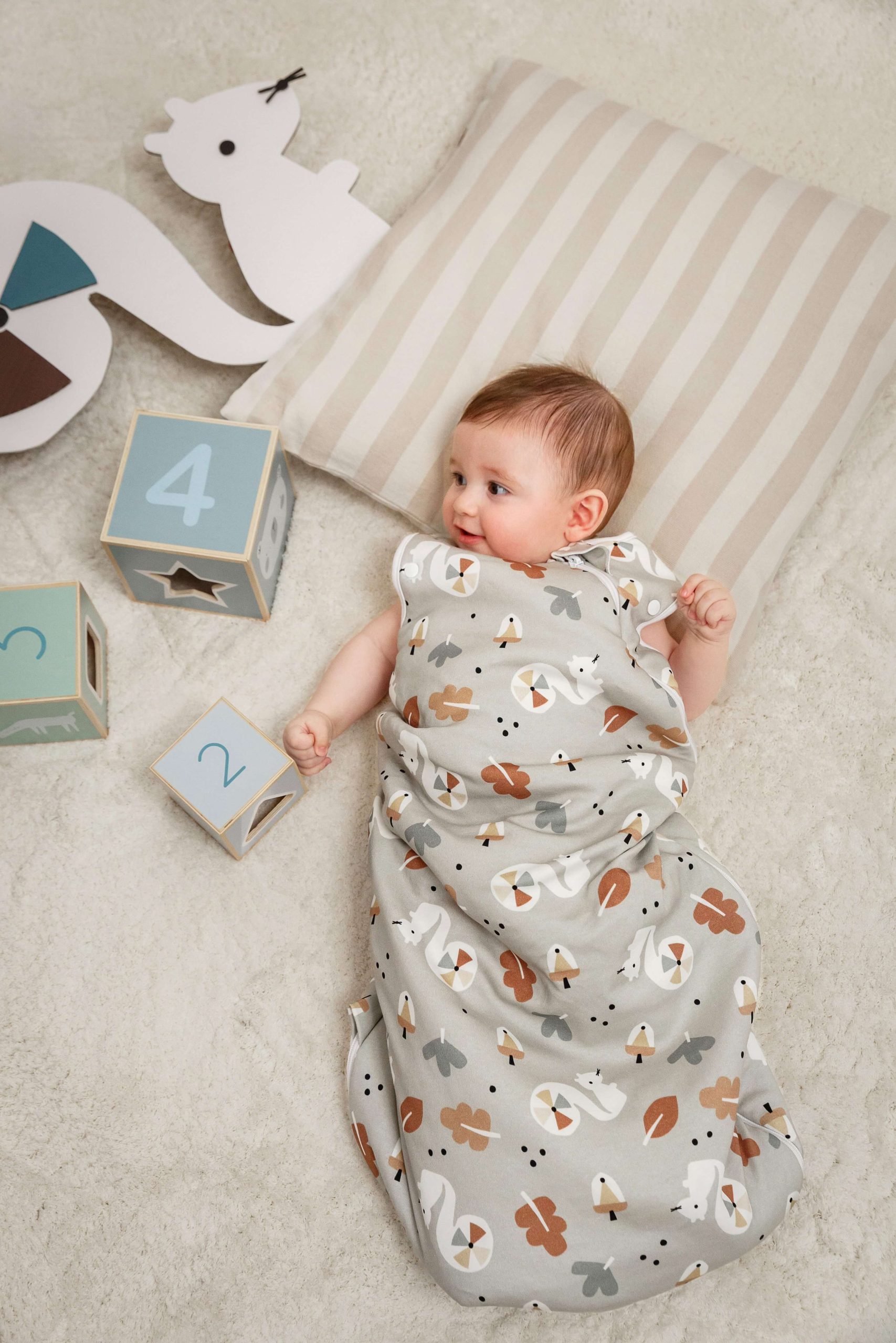 Tender Βρεφικός Υπνόσακος Marble 0.5 Tog Με Αποσπόμενα Μανίκια Squirrel Μέντα 2742-1