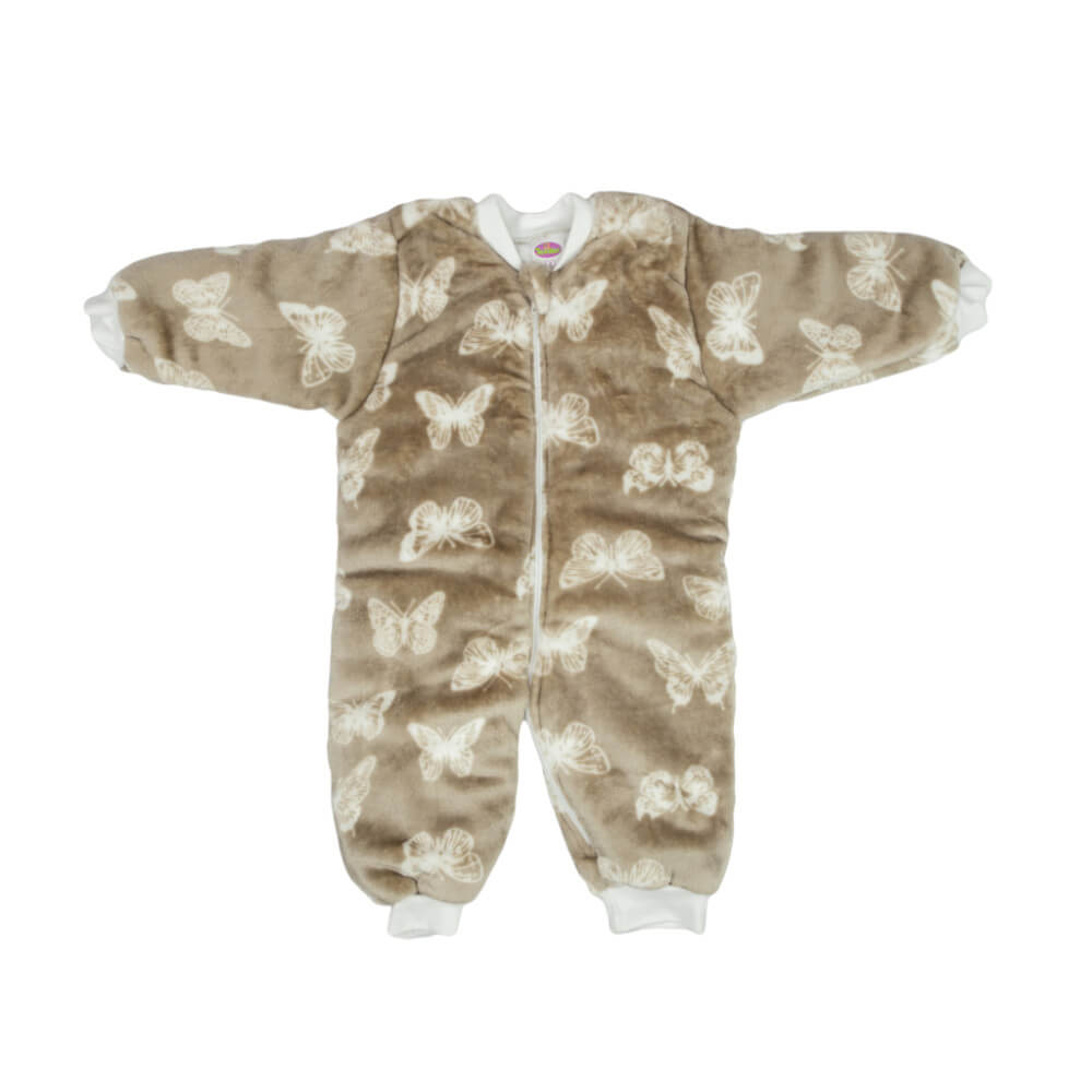 Tender Classic - Υπνόσακος Fleece με πόδια Butterflies 2.5 Tog - Καφέ