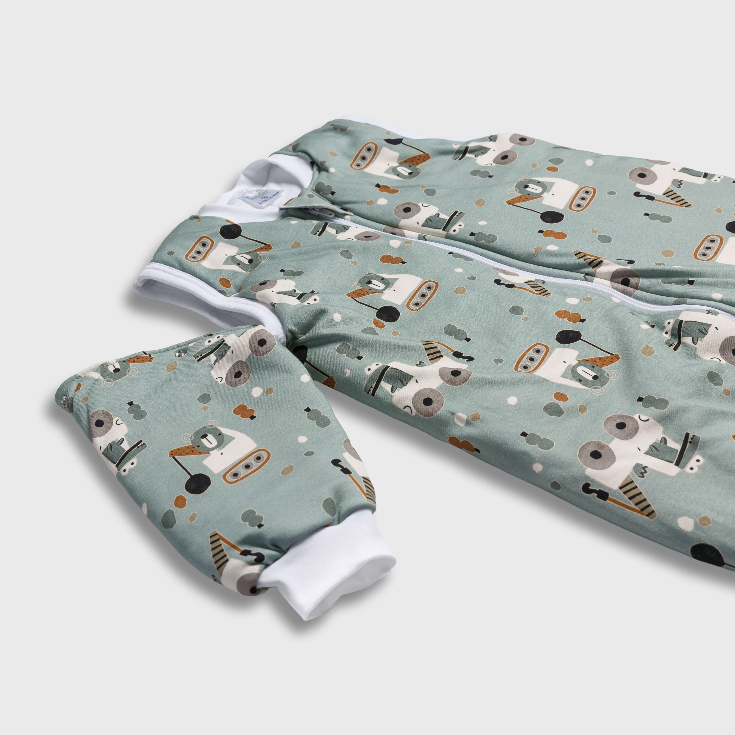 Tender Παιδικός Υπνόσακος Classic 2.5 Tog Με Πόδια Και Αποσπόμενα Μανίκια Trucks Πράσινο 27121