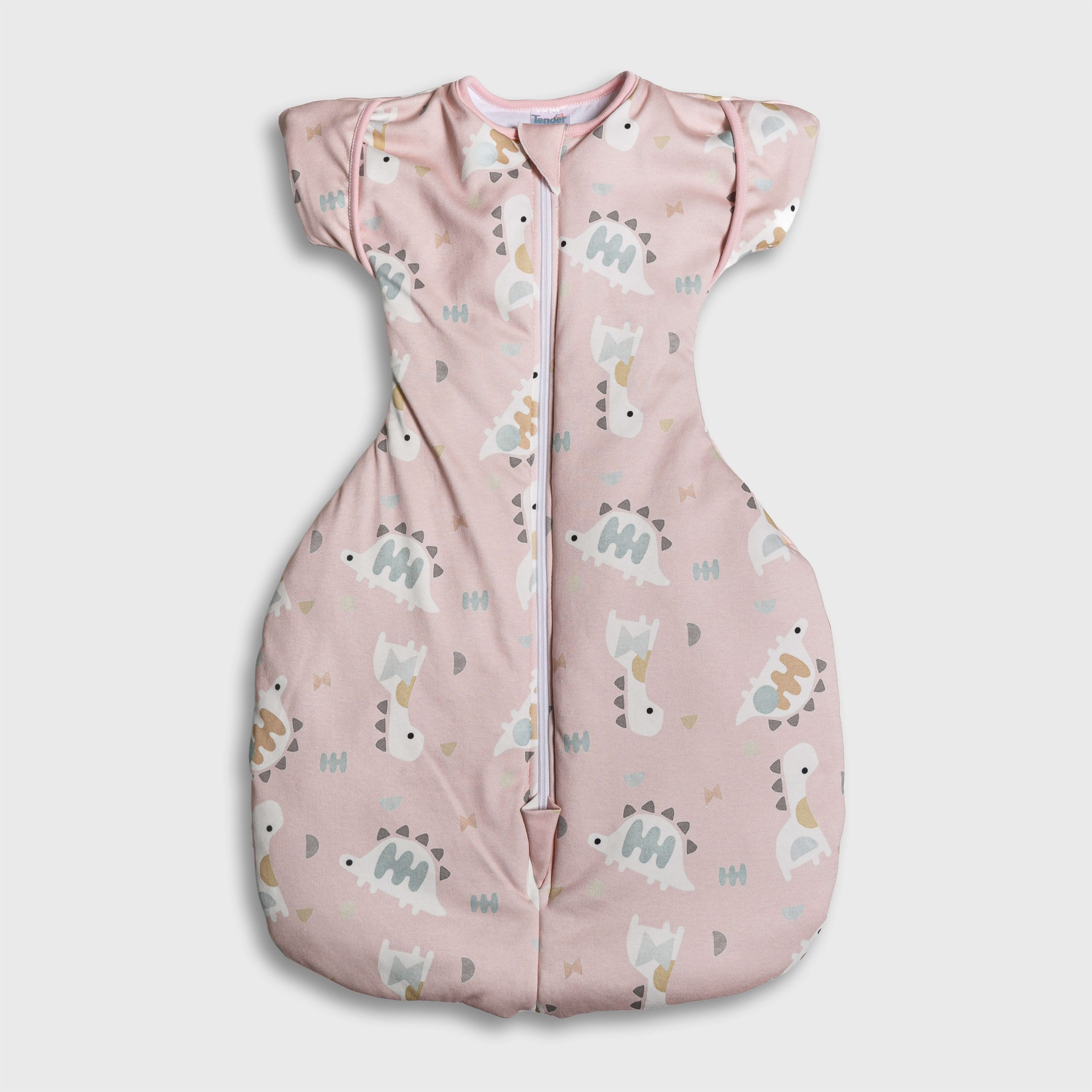 Tender Βρεφικός Υπνόσακος Transition Swaddle Arms Up 0,5 Tog Dino Ροζ 27762