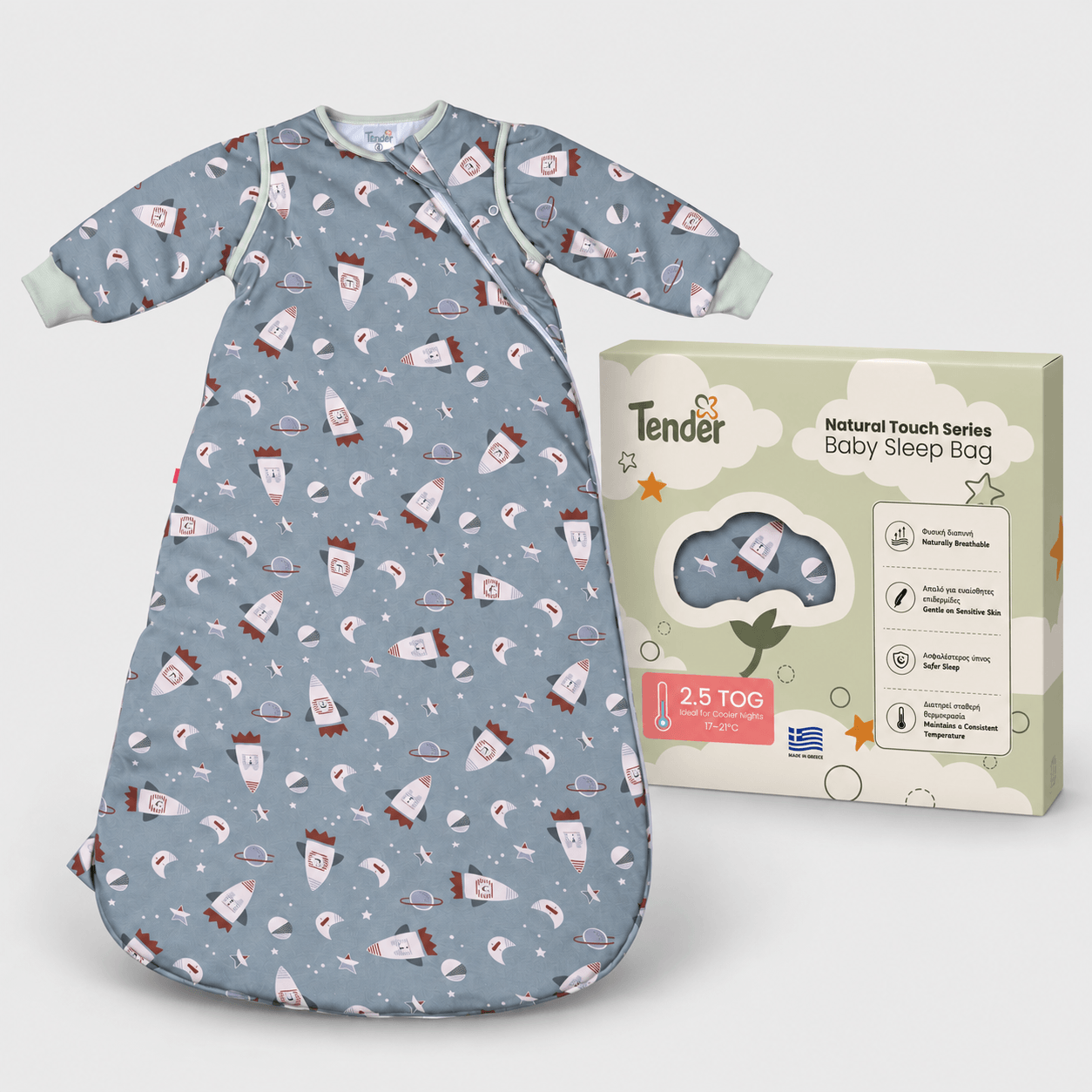 Natural Touch Marble - Rockets 2.5 Tog